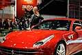 Ferrari FF con Montezemolo che saluta al Ginevra Motor Show 2011